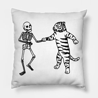 Skeleton Tiger dance Pillow