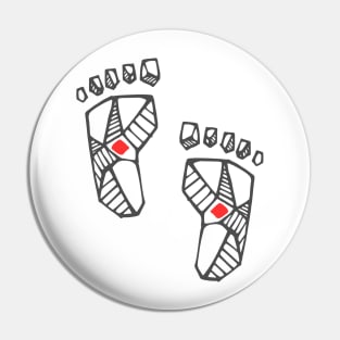 Jesus Christ feet ink illustration Pin