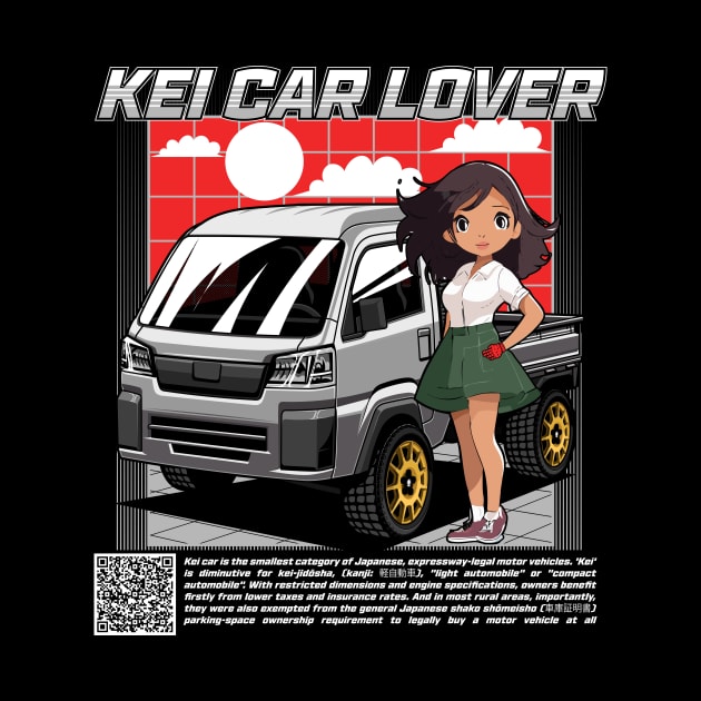 anime girl with kei car by dipurnomo