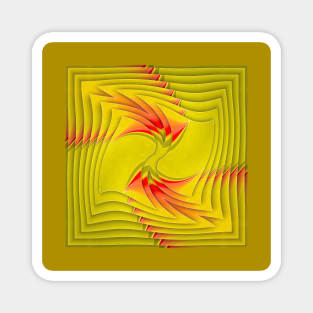 twisted golden yellow design Magnet