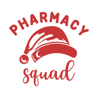 Pharmacy Squad Christmas Red Text T-Shirt