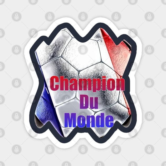 Soccer France Champion du monde Magnet by Lebihanto