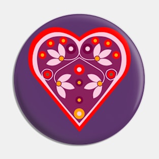 Folk Heart 3 Pin