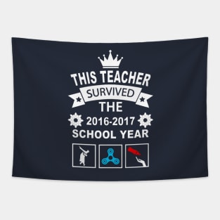 This teacher survived the 2016-2017 school year Tshirt Tapestry