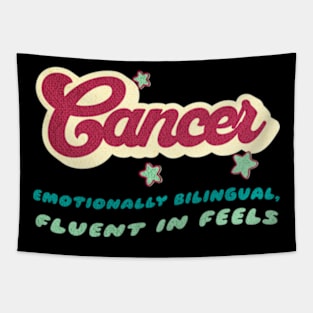 Cancer Emotionally Bilingual Zodiac Snarky Birthday Tapestry