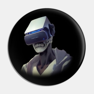Undead in virtual reality helmet Pin