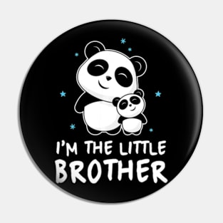 Im The Little Brother Gift Shirt Cute Panda Pandas Siblings Pin