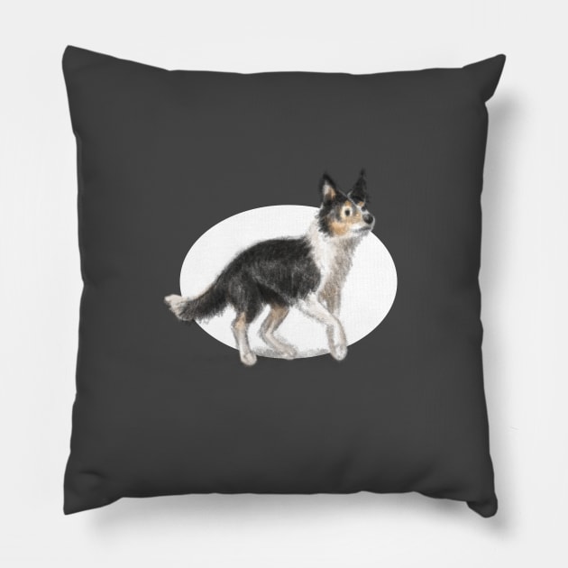 Collie Dog Pillow by Elspeth Rose Design