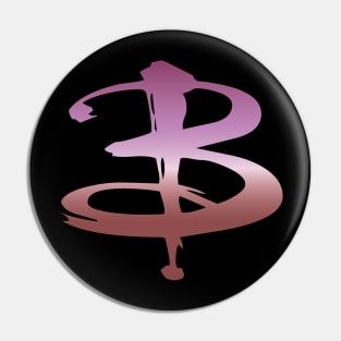 B Logo Lesbian Pride Pin