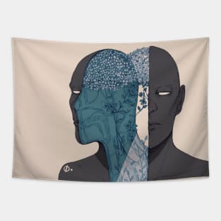 Mitad azul Tapestry