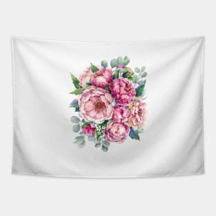 Peonies with buds Tapestry