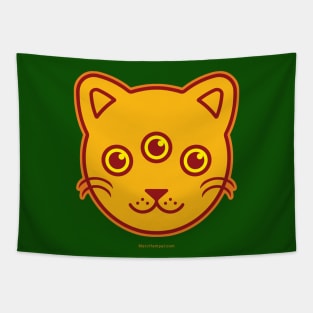 3-eyed Kitty (full color) Tapestry