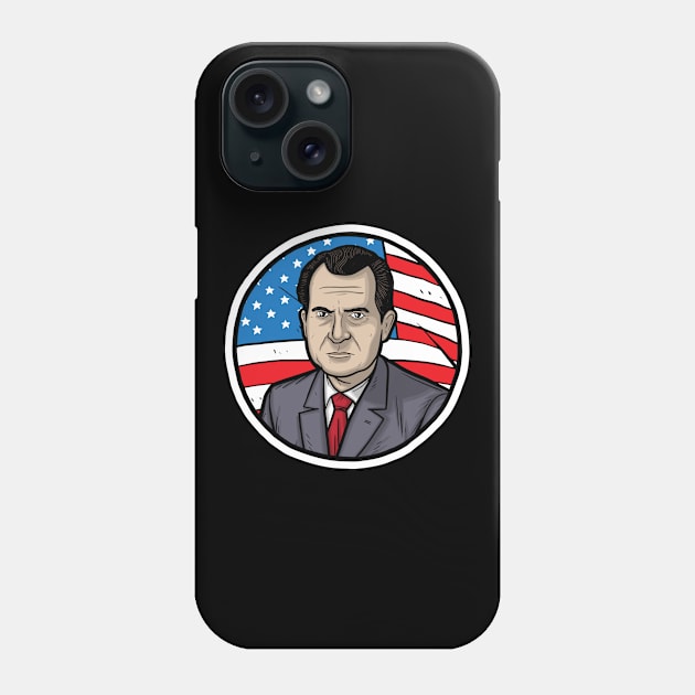 Richard Nixon Phone Case by Baddest Shirt Co.