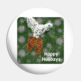 Happy Holidays Pin