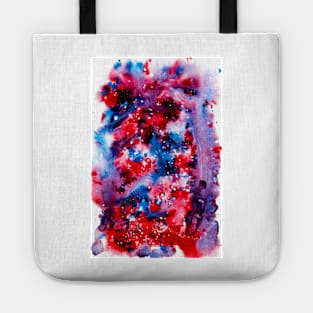 dark pink and blue watercolour swirl Tote