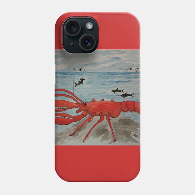 The Monster Lobster Phone Case by Matt Starr Fine Art