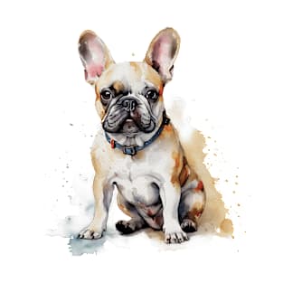 French Bulldog Watercolor Style T-Shirt