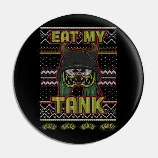 Shotzi Eat My Tank Christmas Ugly Pin