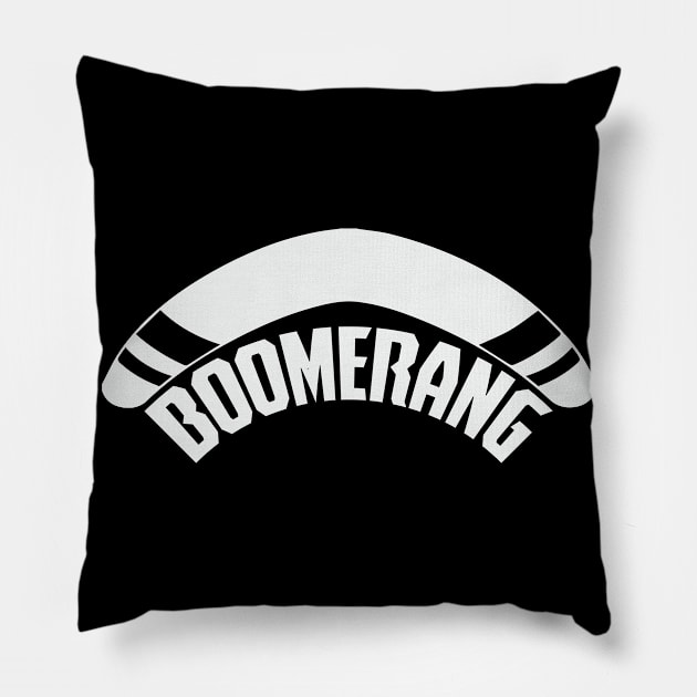 Boomerang Lettering Throw Throwing Pillow by DesignatedDesigner