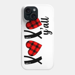 Plaid heart xoxo all hugs and kisses Love Valentines Day gift Phone Case