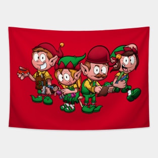 Christmas Worker Elves Tapestry