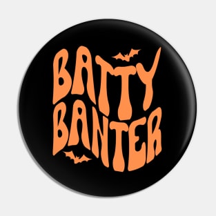 Batty Banter in funky halloween text Pin