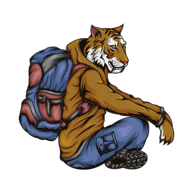 Rest Tiger Backpacker by JagatKreasi