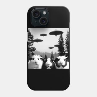 Funny Guinea Pig with Alien UFO Spaceship. Guinea Pig lover Phone Case