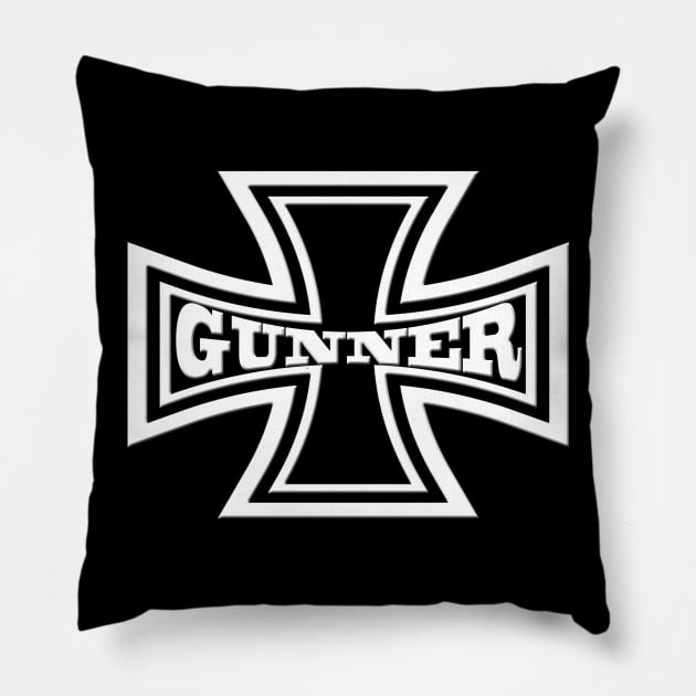 Iron Cross Gunner Motorcycle Pillow by DroolingBullyKustoms