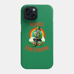 St Patricks Day 2024. Irish Skull Men Phone Case