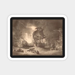 Battle Of The Nile 1798 L'orient In Flames Magnet