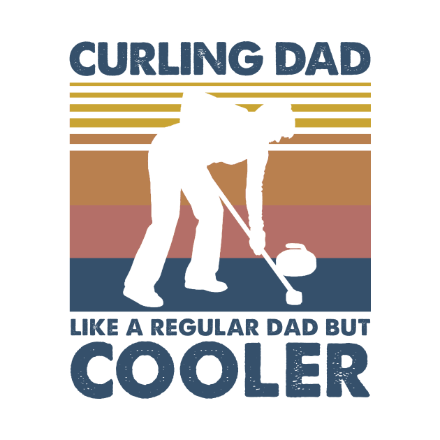 Curling Dad Vintage Gift Father's Day by Soema