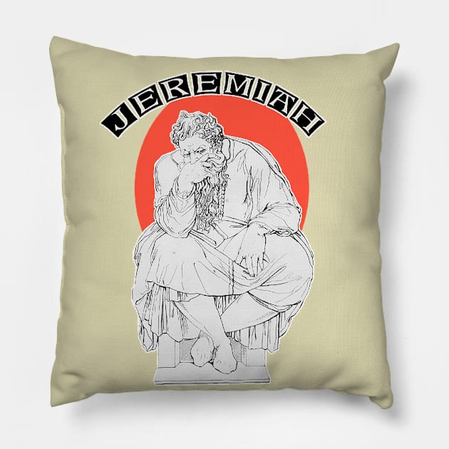 Lamentations of Jeremiah the Prophet of the End of the World! Pillow by Marccelus