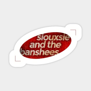 Siouxsie and the Banshees - simple red elips vintage Magnet