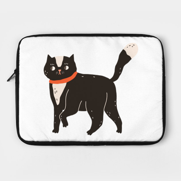 Proud Black Cat With A Red Collar Kitten Black Cat Laptop