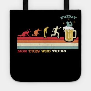Monday Tuesday Wednesday Thursday Friday Funny Beer Drinking Tote