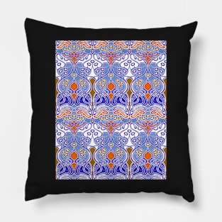 Beauclair Blue Orange Pillow