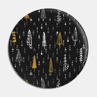 Beautiful White and Gold Christmas Trees Pin