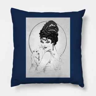 Fashionable woman - Juanita Hamel (1919) - Edited digitally Pillow