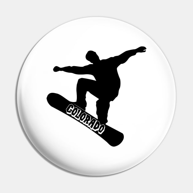 Snowboarding Pin by colorsplash