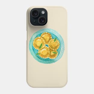 Ravioli pasta watercolour painting Phone Case