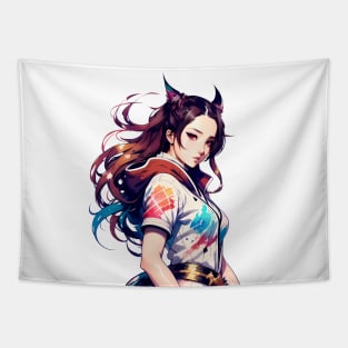 Demon Female Cute Anime Style Tapestry