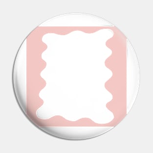 Abstract Squiggle Frame in pastel pink Pin