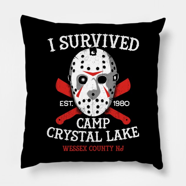 Camp Survivor Pillow by GoodIdeaRyan