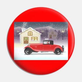 Santa Claus Is Arriving Pin