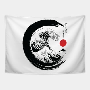 The Great Wave off Kanagawa Japanese Aesthetic Tapestry