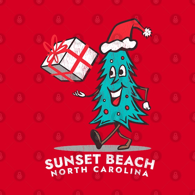 Sunset Beach, NC Vacationing Christmas Tree by Contentarama