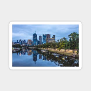 Melbourne from the Swan Street Bridge, Melbourne, Victoria, Australia. Magnet