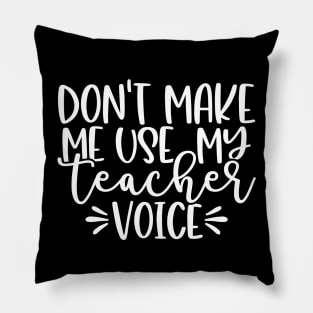 Strict teacher - funny teacher joke/pun (white/grey) Pillow