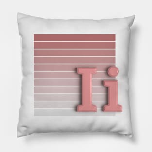 I - letter Pillow